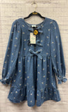 Size Small Ladies Denim Print New In Dress