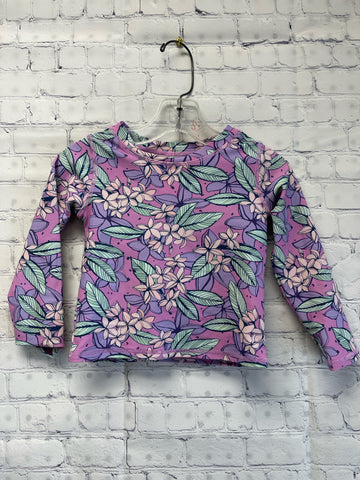 Size 2T Girl's Purple Print Swimsuit