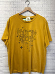 Size 2X Ladies Yellow Print CANVAS Top