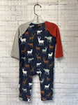 Size 9-12 MO Boy's Blue Print Mudpie Jumpsuit