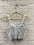 Size L/XL Ladies Light Grey Ribbed Zenana Tank Top