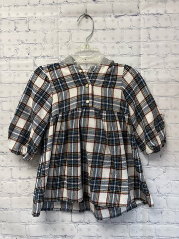 Size 12-18 Months Girl's Blue Plaid Zara Dress