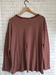 Size Large Ladies Brown Stripe Maurices Top