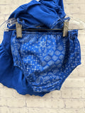 Size 6-9 Months Girl's Blue Print Wrangler Dress Set