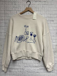Size Medium Ladies Cream Abercrombie Sweatshirt
