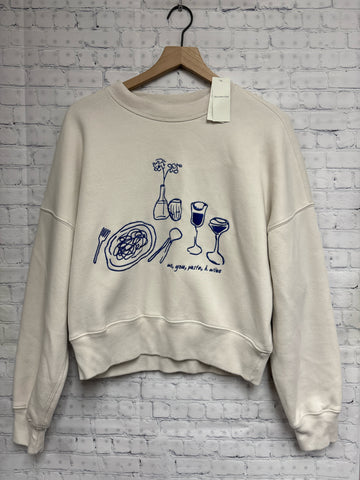Size Medium Ladies Cream Abercrombie Sweatshirt