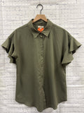 Size Large Ladies Green Max Studio Blouse