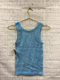 Size S/M Ladies Deep Sky Ribbed Zenana Tank Top