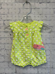 Size New born Girl's Green Print Carters Jumpsuit