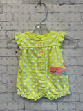 Size New born Girl's Green Print Carters Jumpsuit