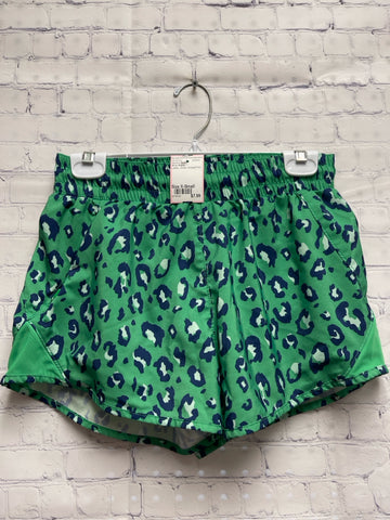Size X-Small Ladies Green Animal Print All In Motion Workout Shorts