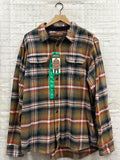 Size XL Men's Brown Plaid Orvis Shirt