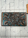 Ladies Gray Floral Wallet