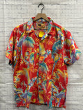 Size Large Men's Red Print Shirt