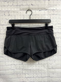 Size 6 Ladies Black lulu lemon Workout Shorts
