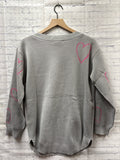 Size Medium Ladies Gray Print Top