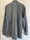 Size Large Men's Gray Stripe Cinch Shirt