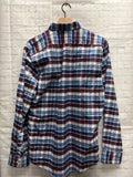 Size Medium Men's Navy Plaid Izod Shirt
