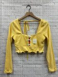 Size Large Ladies Yellow free people Blouse