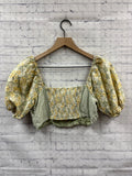 Size Small Ladies Green Floral American Eagle Blouse