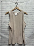 Size XL Ladies Tan Ribbed Nine West Tank Top