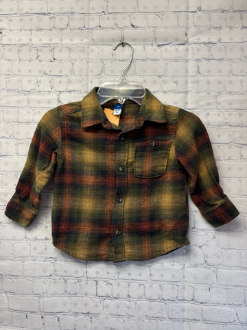 Size 2T Boy's Brown Plaid Old Navy Top