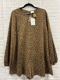 Size Ladies Brown Leopard New In Romper