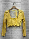 Size Large Ladies Yellow free people Blouse