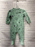 Size 9 Months Boy's Green Print Carters Sleeper