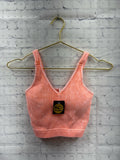 Size L/XL Ladies Coral Ribbed Zenana Tank Top