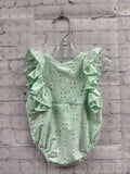 Size 0-3 Months Girl's Light Green Bailey's Blossoms Onesie