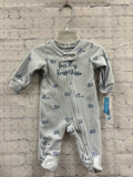Size New born Boy's Blue Fleece Carters Sleeper