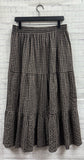 Size Large Ladies Brown Gingham Skirt