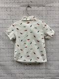Size 2T Boy's White Print Carters Shirt