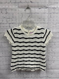 Size 3t Girl's Cream Stripe Short Set