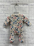 Size Premie Girl's Cream Floral Carters Sleeper