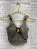 Size L/XL Ladies Brown Ribbed Zenana Tank Top