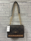 Ladies Brown Print Coach Purse