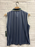 Size Large Ladies Blue Stripe Fore All Workout Tank