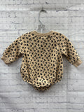 Size 3-6 months Girl's Tan Animal Print Old Navy Romper