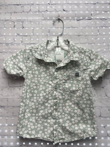 Size 4T Boy's Blue Floral Modern Moments Shirt