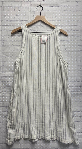 Size Large Ladies Cream Stripe A NEW DAY Tank Dress