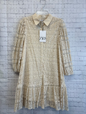 Size 9 Girl's Cream Zara Dress