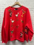 Size 2X Ladies Red State of Mine Sweater
