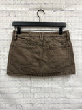 Size X-Small Ladies Brown Denim Garage Skirt