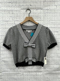 Size Medium Ladies Black Stripe Top