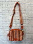 Ladies Orange Print MYRA Purse
