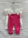 Size 24 Months/2T Girl's White Mudpie Pantset
