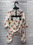 Size 6-9 Months Boy's White Print PJ Set