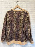 Size Medium Ladies Tan Animal Print Adidas Sweatshirt
